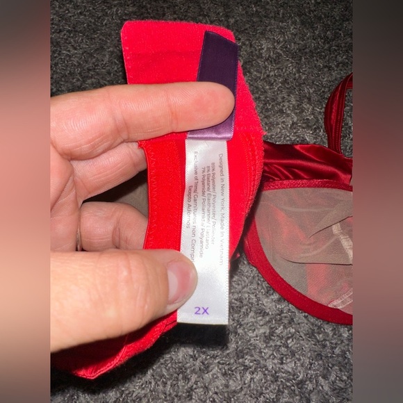 Adore Me Unlined Bow Bra Plus-Size Satin Balconette Bra with Underwire Size 2X - Picture 11 of 12